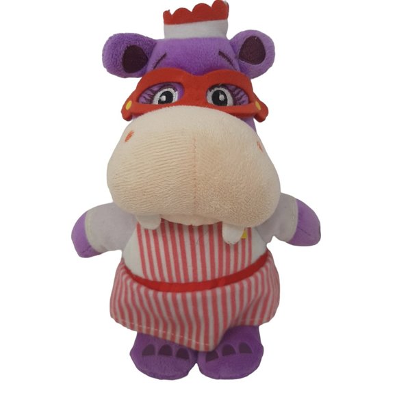 Disney Hallie Hippo Nurse Doc Mcstuffins Just Play Stuffed Animal Plush Toy 7" - Picture 1 of 6